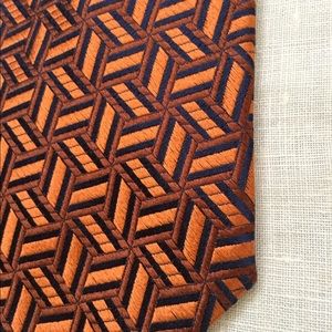 FACONNABLE Hand Made In Italy Silk Tie Orange